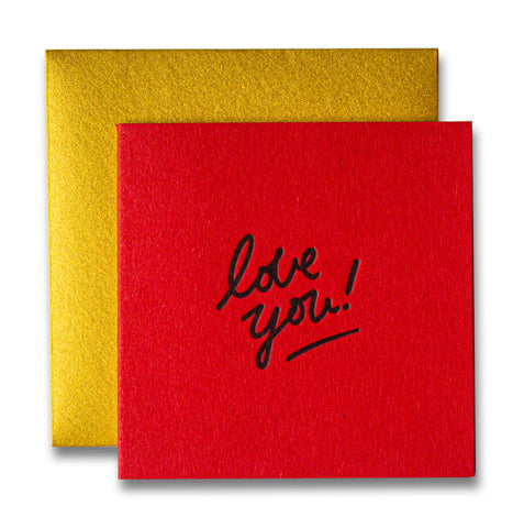 Ladyfingers Letterpress Tiny Greeting Card | Love | $3.50