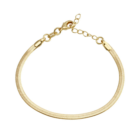 Ashley Schenkein Herringbone Chain Bracelet | 18k Gold-Filled | $48