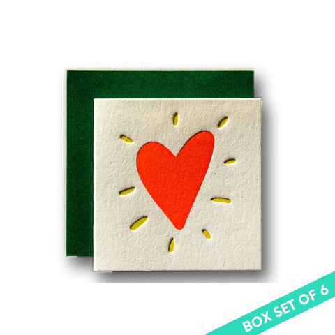 Ladyfingers Letterpress Tiny Greeting Card Box Set | Love | $18