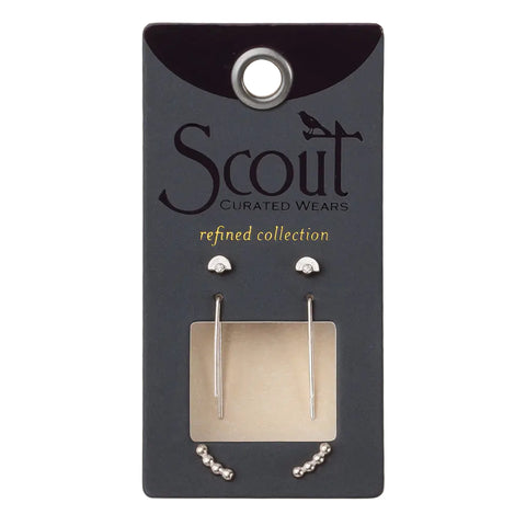 Scout Refined Collection | Stud Trio Silver| $26