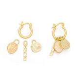 Scout Interchangeable Charm Earring | Rose Quartz/Love/Gold | $32