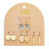 Scout Interchangeable Charm Earring | Rose Quartz/Love/Gold | $32