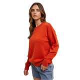 Wishlist Cotton Crew Sweater | Papaya | $68