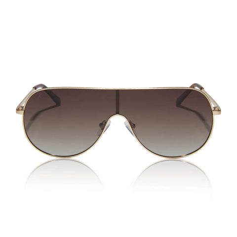 Dime. (by Diff) Tarzana Brushed Gold | Polarized Brown Gradient Lens | $38