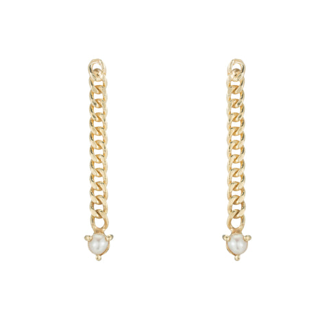 Ashley Schenkein Pearl Chain Drops | 18k Gold Vermeil | $68