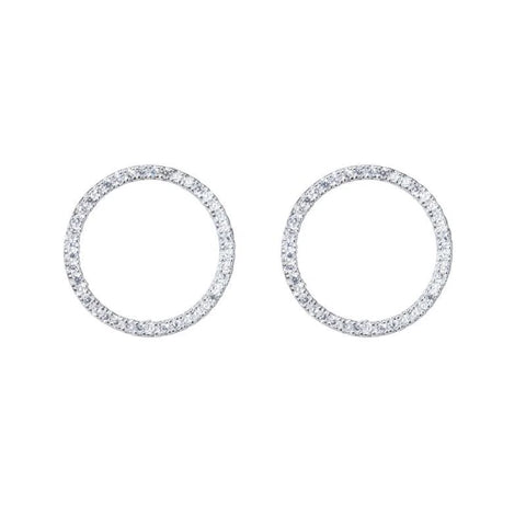 Ashley Schenkein Open Pavé CZ Circle Earrings | Sterling Silver | $68