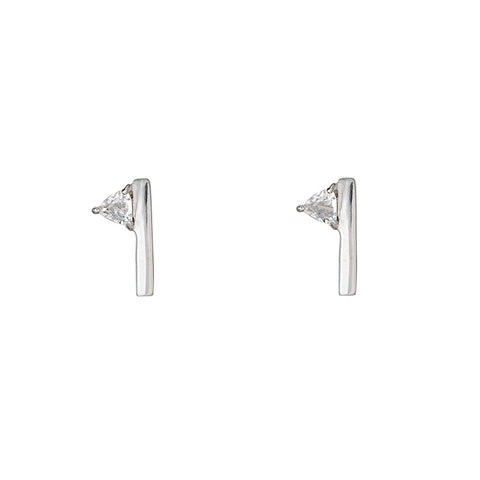 Ashley Schenkein Triangle Bar Studs | Sterling Silver | $58