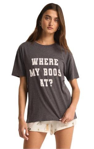 Z Supply My Boos Boyfriend Tee | Charcoal Heather | $29.99