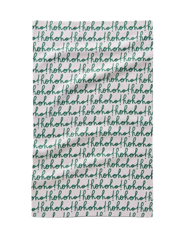 Geometry Tea Towel | Ho Ho Holiday Green | $22