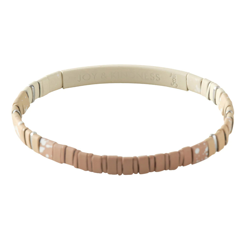 Scout Hidden Message Matte Bracelet | Joy & Kindness / Ivory | $24