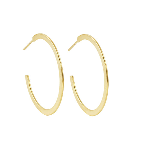 Ashley Schenkein Medium Flat Hoop | 18k Gold-Filled | $48