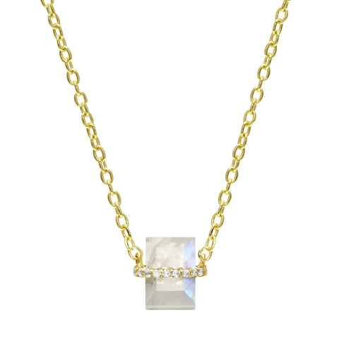 Ashley Schenkein Pavé Wrapped Baguette Moonstone | 18k Gold Vermeil | $118