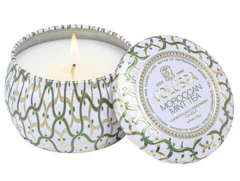 Voluspa Coconut Wax Mini Tin | Moroccan Mint Tea | Candles | $14