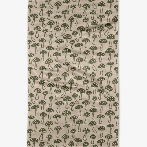 Geometry Tea Towel | Woodland Mushroom | $20