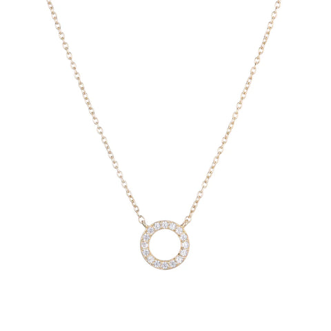 Ashley Schenkein White Zircon Pavé Open Circle Necklace | 18k Gold Vermeil | $115 (Copy)