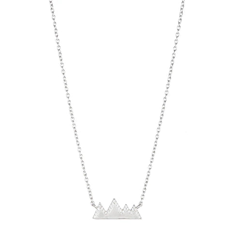 Ashley Schenkein White Topaz Mountain Necklace | Sterling Silver | $110