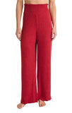 Z Supply Dawn Smocked Rib Pant | Haute Red | $58