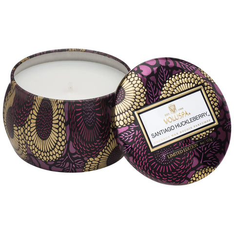 Voluspa Coconut Wax Mini Tin | Santiago Huckleberry | Candles | $14