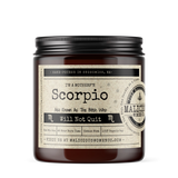 MWC Organic Soy Candle | I'm A Motherf'n Scorpio In Scent: Cedar & Suede | $24