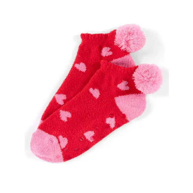 Shiraleah Chicago Hearts Home Socks | Red | $9.99