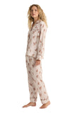 Z Supply Dreamer Cheetah Satin Jammies Set | Sea Salt | $98