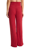 Z Supply Dawn Smocked Rib Pant | Haute Red | $58