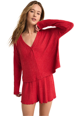 Z Supply Mara Cardi Top | Haute Red | $64