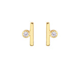 Kris Nations Crystal Stud | Bar Gold | Earrings | $48