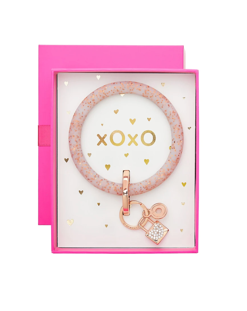 Oventure Limited Edition Gift Set | Heart Lock Charm Rose Gold Confetti | Key Keepers | $44