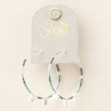 Scout Chromacolor Miyuki Large Hoop | Turquoise Multi/Silver | Earrings | $26